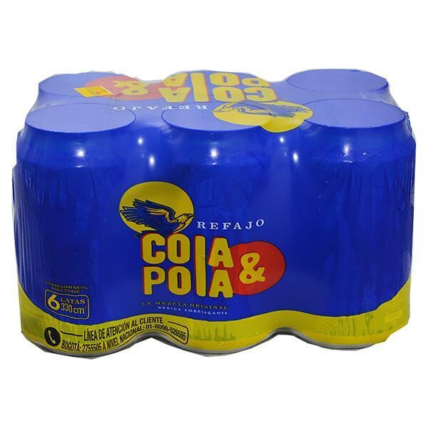 Six Pack Cola &amp;Pola  Lata 330cm               