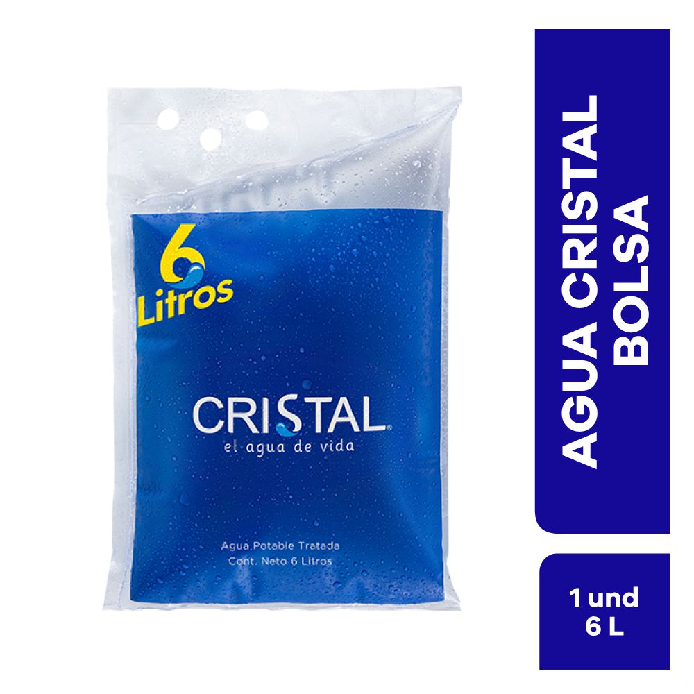 Agua Cristal en Bolsa 6 Litros