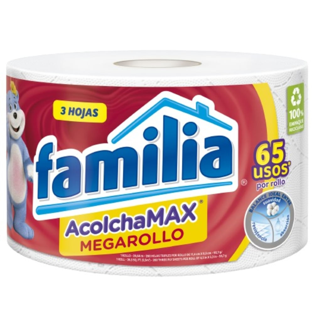 Papel Higiénico Megarrollo Familia Unidad