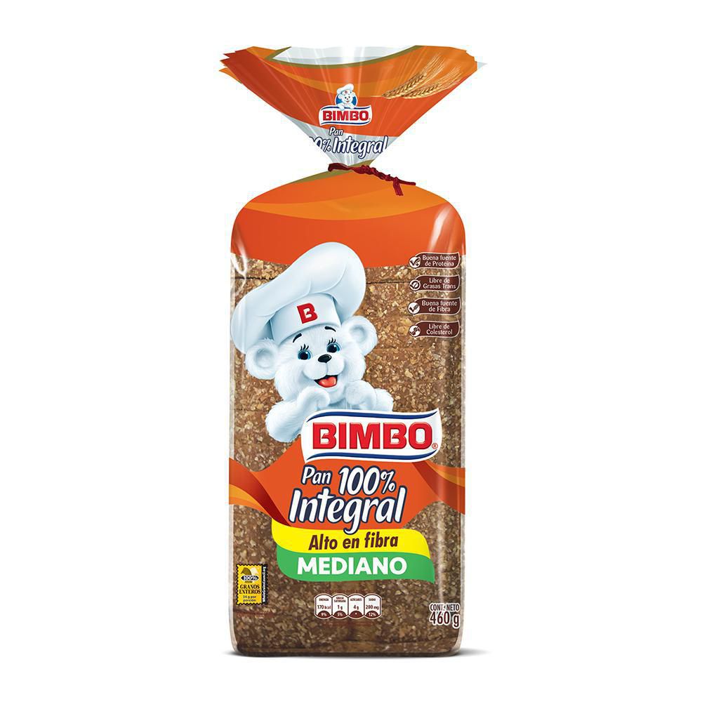 Pan Tajado Integral  Bimbo 460g