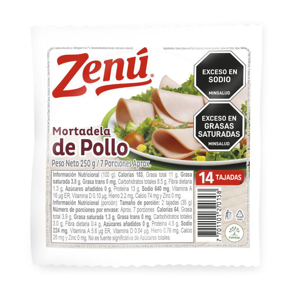Mortadela de Pollo Zenú  250g