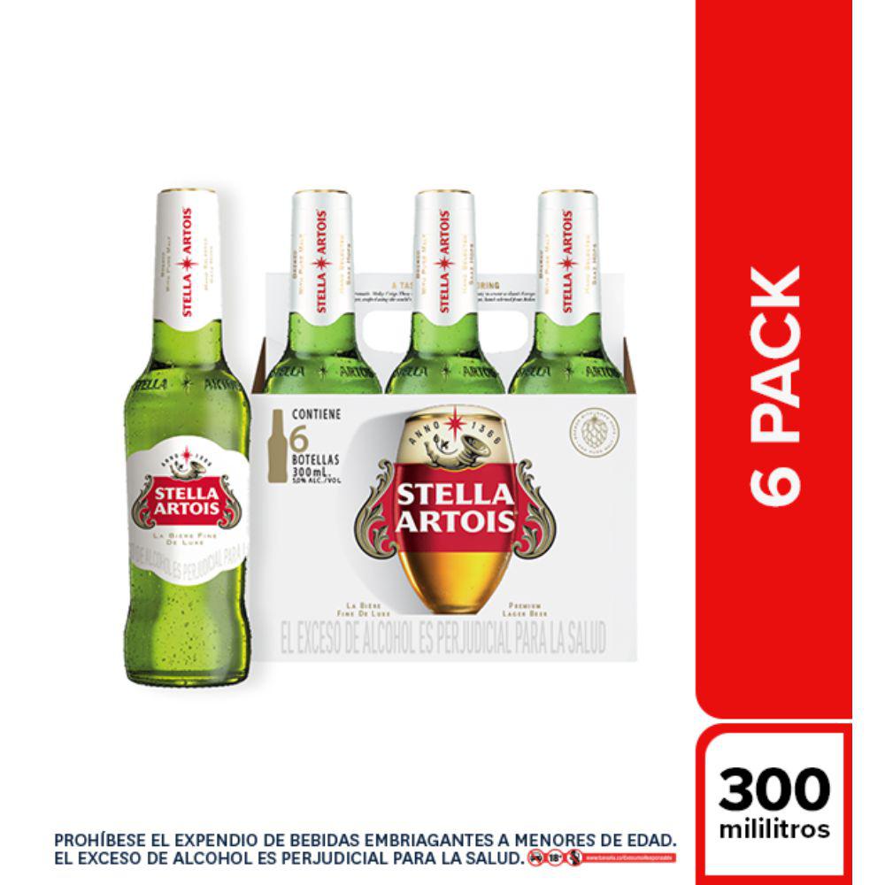 Cerveza Six Pack Stella Artois 300ml