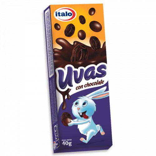 Uvas Cubiertas con chocolate Italo 40g